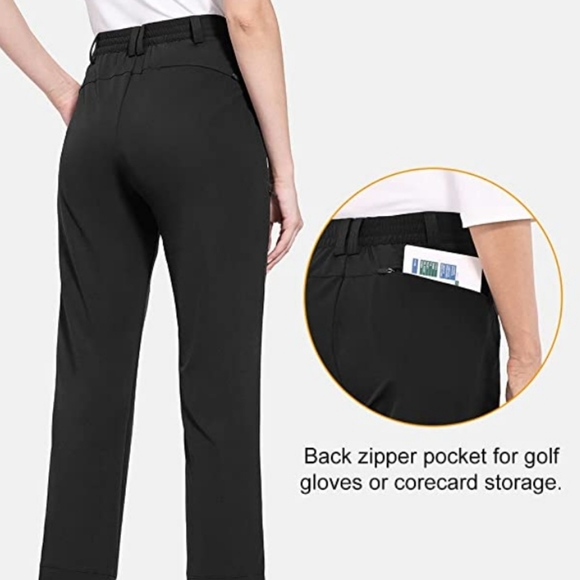 BALEAF Women's Golf Pants Stretch Lightweight Quick Dry Water Resistant Work Pan - Picture 3 of 8